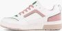 Oxmox Witte retro sneaker roze - Thumbnail 3
