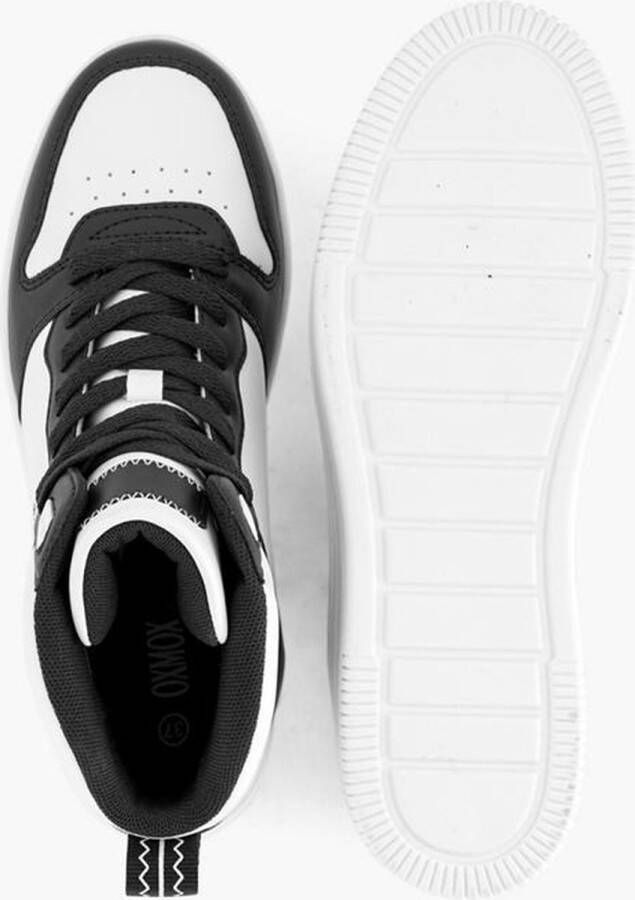 Oxmox Zwart witte hoge sneaker - Foto 3
