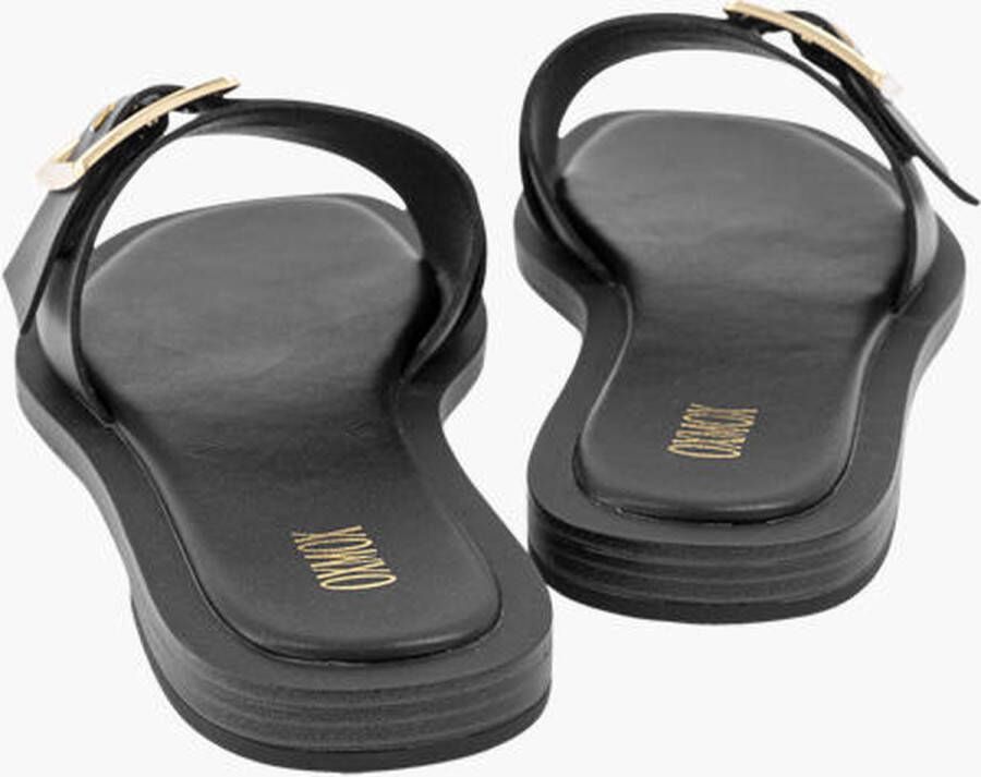 Oxmox slippers met siergesp zwart - Foto 5
