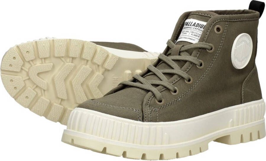 Palladium Pallashock Veterschoenen Hoog groen