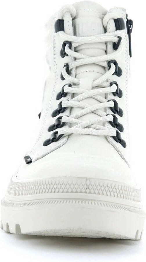 Palladium PALLATROOPER HKR Volwassenen VeterlaarzenHoge sneakersDames veterschoenenHalf-hoge schoenen Wit beige