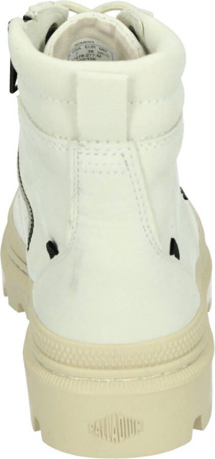 Palladium PALLATROOPER HKR Volwassenen VeterlaarzenHoge sneakersDames veterschoenenHalf-hoge schoenen Wit beige