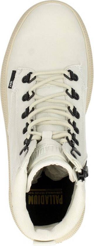 Palladium PALLATROOPER HKR Volwassenen VeterlaarzenHoge sneakersDames veterschoenenHalf-hoge schoenen Wit beige
