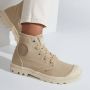 Palladium Womens Pampa Hi Veterboots Laarzen Met Veters Dames Beige - Thumbnail 12
