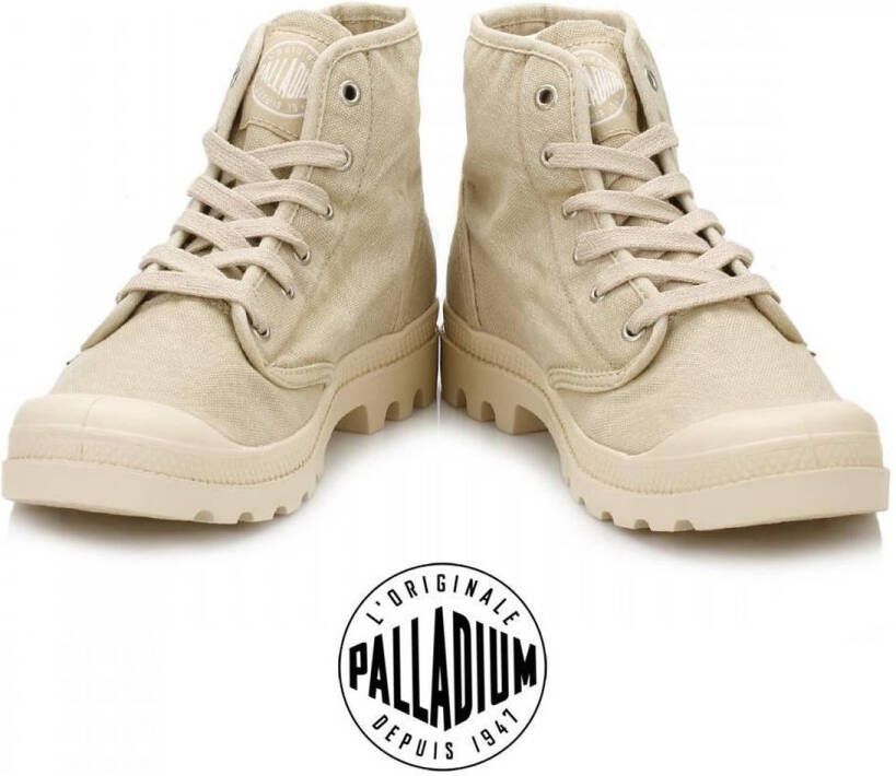 Palladium Womens Pampa Hi Veterboots Laarzen Met Veters Dames Beige - Foto 13