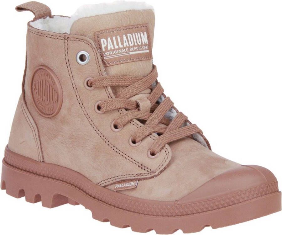 Palladium PAMPA HI ZIP WL Volwassenen VeterlaarzenHoge sneakersDames veterschoenenHalf-hoge schoenen Taupe