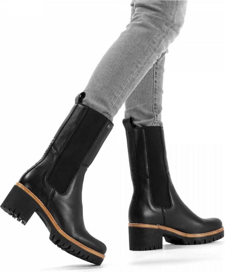 Panama Jack Chelsea boots zwart Leer Dames