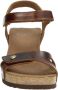 Panama Jack Julia Clay dames sandaal op sleehak Cognac - Thumbnail 11