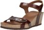 Panama Jack Julia Clay dames sandaal op sleehak Cognac - Thumbnail 12