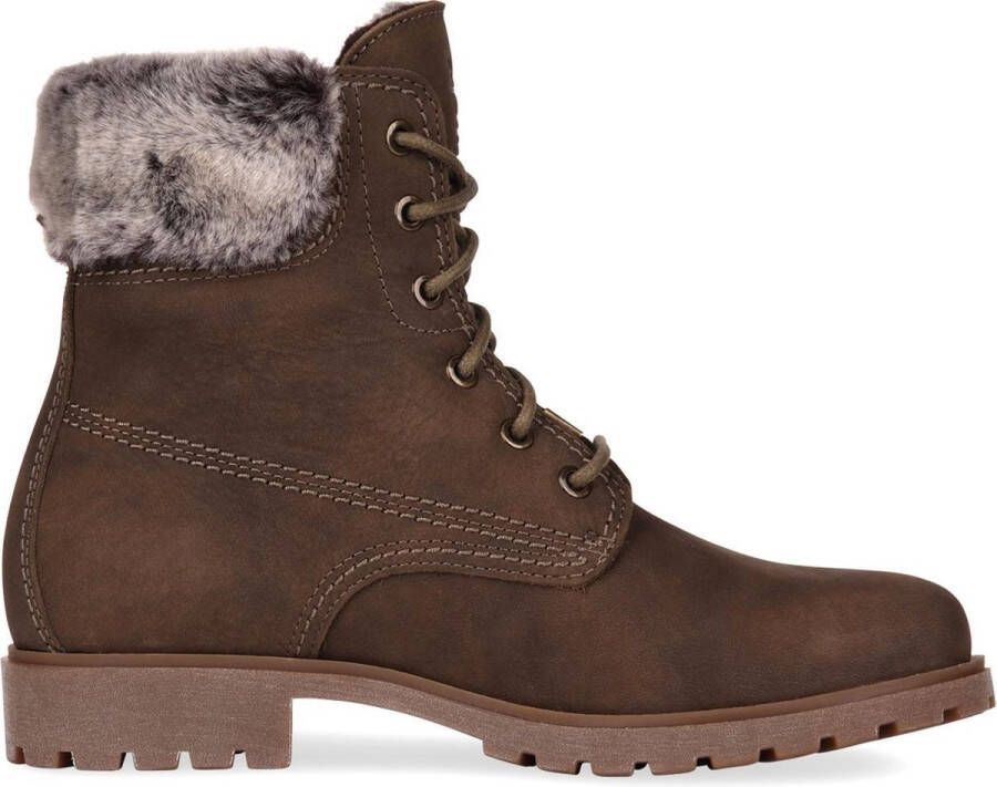 Panama Jack Dames Veterschoenen Panama Felicia B26 Kaki Nobuck Khaki Bruin