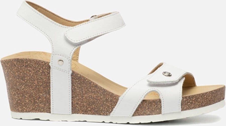 Panama Jack Julia Basics B17 sandalen met sleehak wit