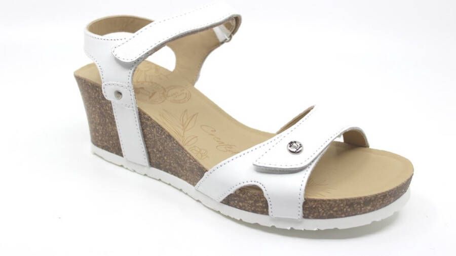 Panama Jack Julia Basics B17 sandalen met sleehak wit