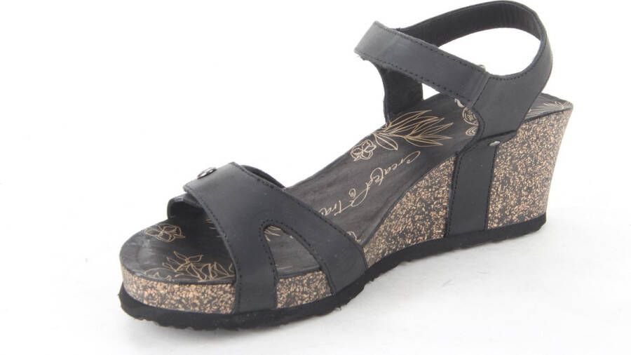 Panama Jack Julia Sandalen Met Sleehak Dames Zwart
