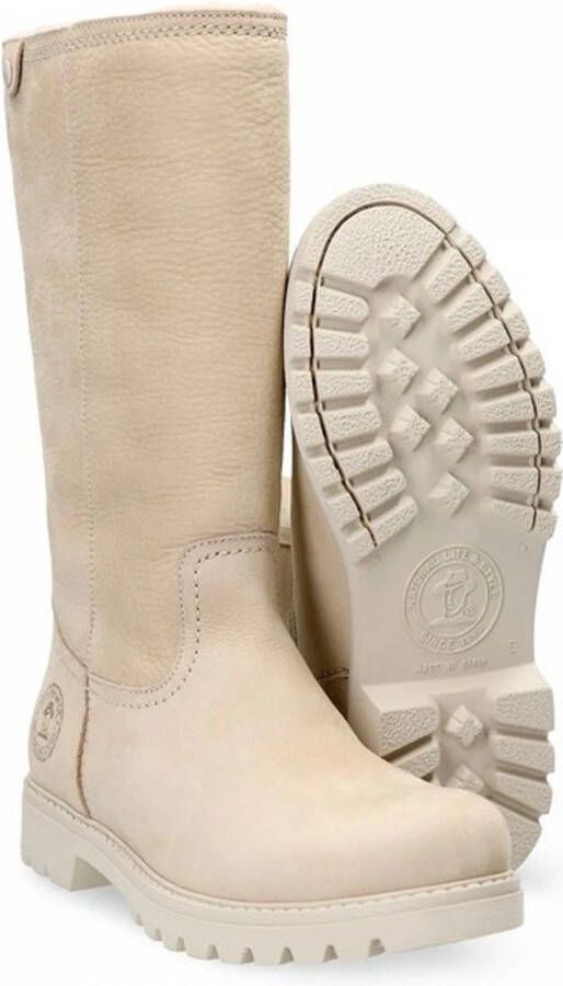 Panama Jack Lange Laarzen Bambina B129 Raw Creme Warm Gevoerd