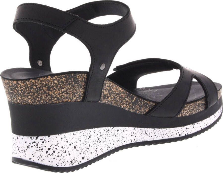 Panama Jack Nica Sport B1 sandalen met sleehak zwart