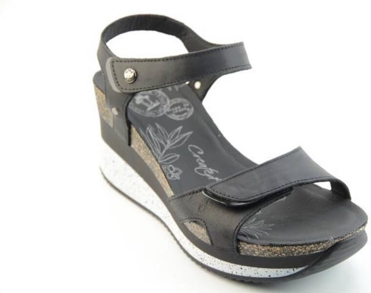 Panama Jack Nica Sport B1 sandalen met sleehak zwart