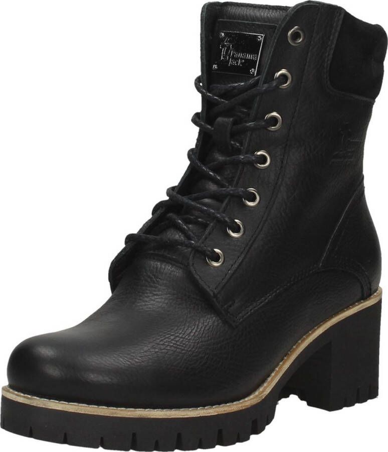 Panama Jack PHOEBE~B17~~~~~~~~~~~~~~~~~~~~ Hoge sneakersVeterlaarzenDames veterschoenenDames sneakersHalf-hoge schoenen Zwart