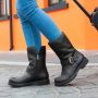 PANAMA JACK Singapur B22 Zwart Leer Biker boots Dames - Thumbnail 12