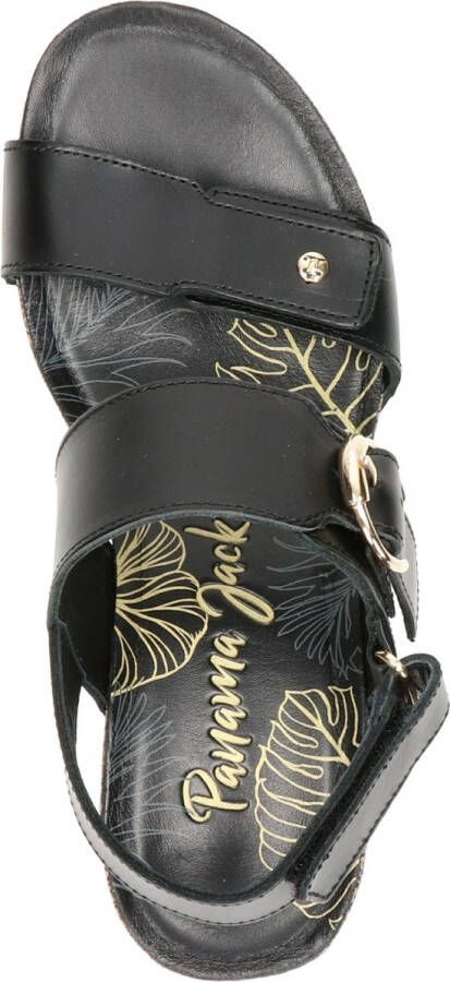 Panama Jack Velvet B1 Sandalen Met Sleehak Zwart