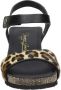 Panama Jack Victory Leopard B3 sandalen met sleehak zwart - Thumbnail 9