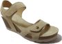 Panama Jack Beige Sleehak Sandalen met Klittenbandsluiting Beige Dames - Thumbnail 13