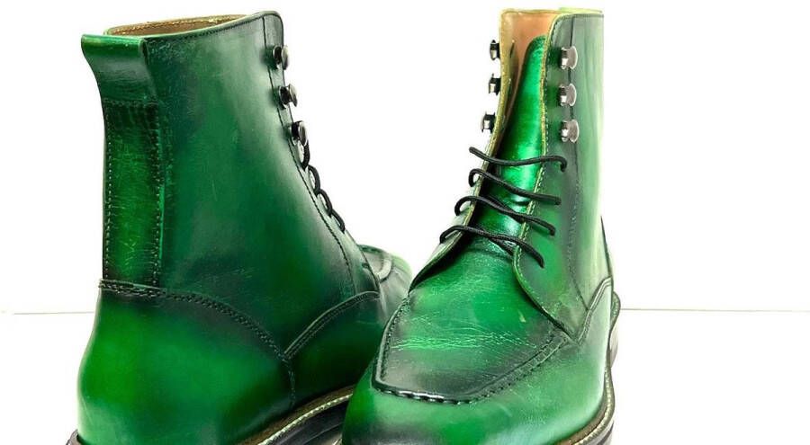 Pantera Pelle Shoes Lederen groene laars