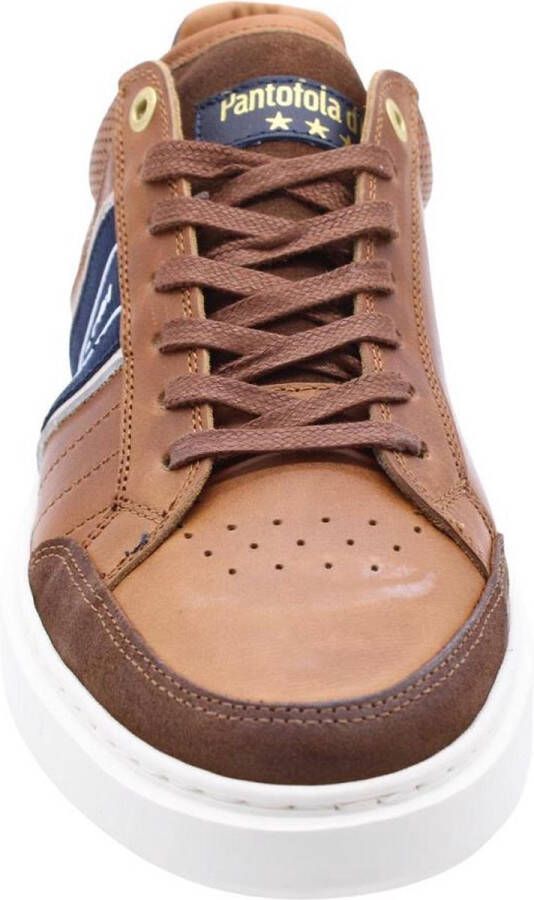 Pantofola d'Oro Laceno Uomo Low Lage sneakers Leren Sneaker Heren Cognac