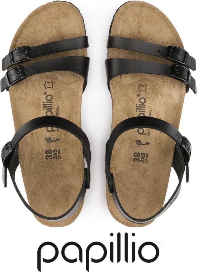 Papillio Lana Dames Sandalen met sleehak Zwart