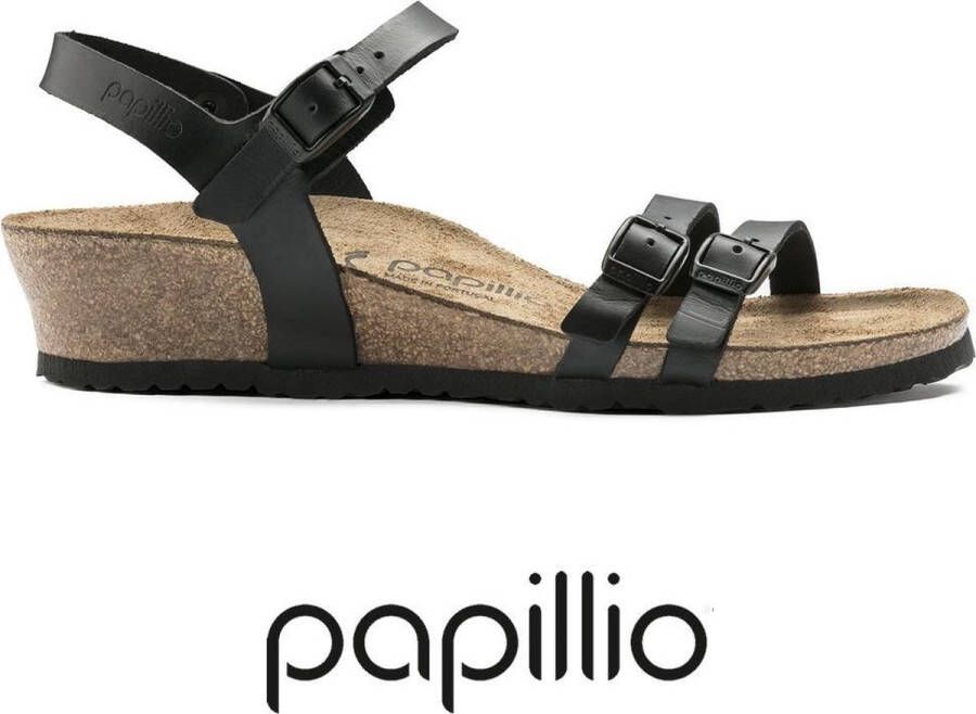 Papillio Lana Dames Sandalen met sleehak Zwart