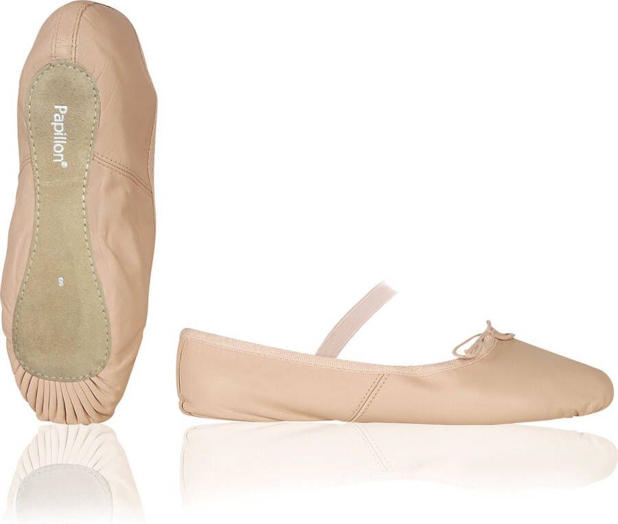 Papillon PK1000 Balletschoenen Meisjes Roze Leer Doorlopende Zool