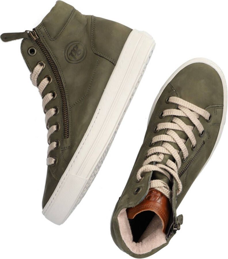 Paul Green 4024 Hoge sneakers Dames Groen