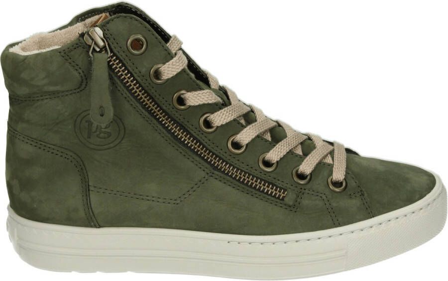 Paul Green 4024 Hoge sneakers Dames Groen