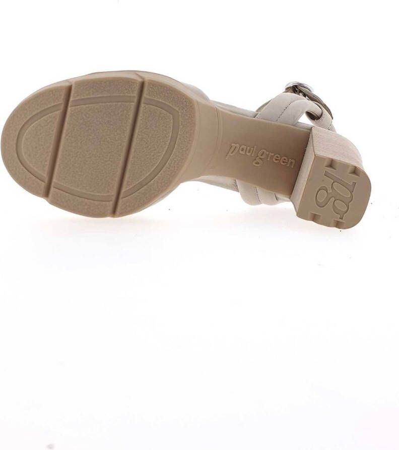 Paul Green 7928~~~~~~~~~~~~~~~~~~~~~~~~~~ Sandalen met hakDames Sandalen Wit beige