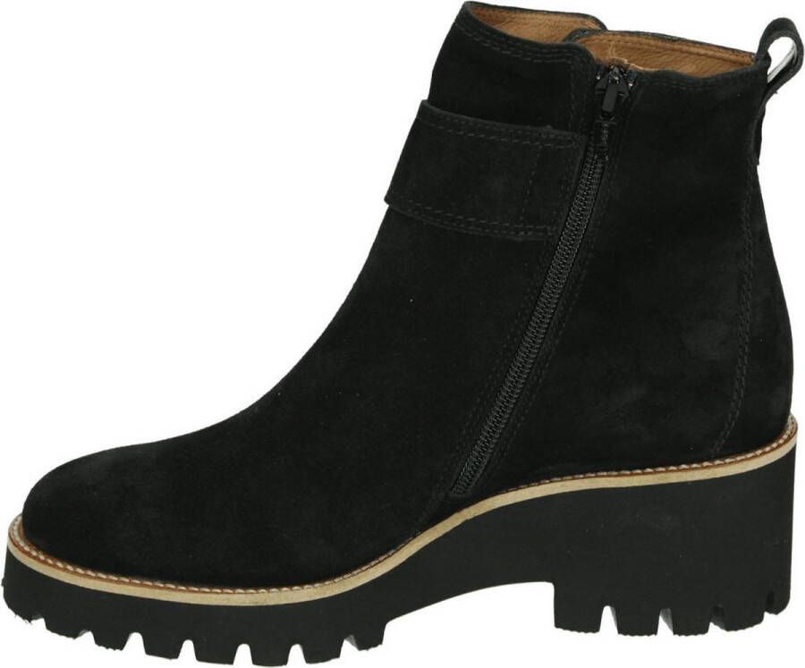 Paul Green 9763 Enkellaarsjes Enkelboots met rits Dames Zwart
