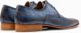 Paulo Bellini Carbonia Heren Veterschoenen Blauw Croco - Thumbnail 4