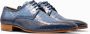 Paulo Bellini Carbonia Heren Veterschoenen Blauw Croco - Thumbnail 6