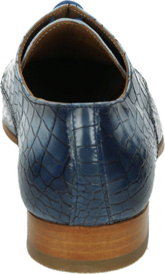 Paulo Bellini Carbonia Heren Veterschoenen Blauw Croco