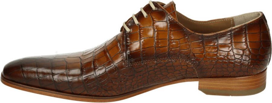 Paulo Bellini Carbonia Heren Veterschoenen Cognac Croco