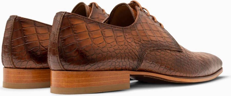 Paulo Bellini Carbonia Heren Veterschoenen Cognac Croco