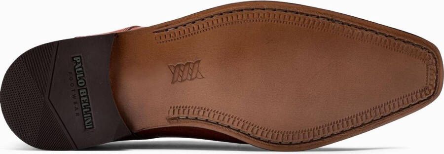 Paulo Bellini Monza Heren Geklede Veterschoenen Cognac