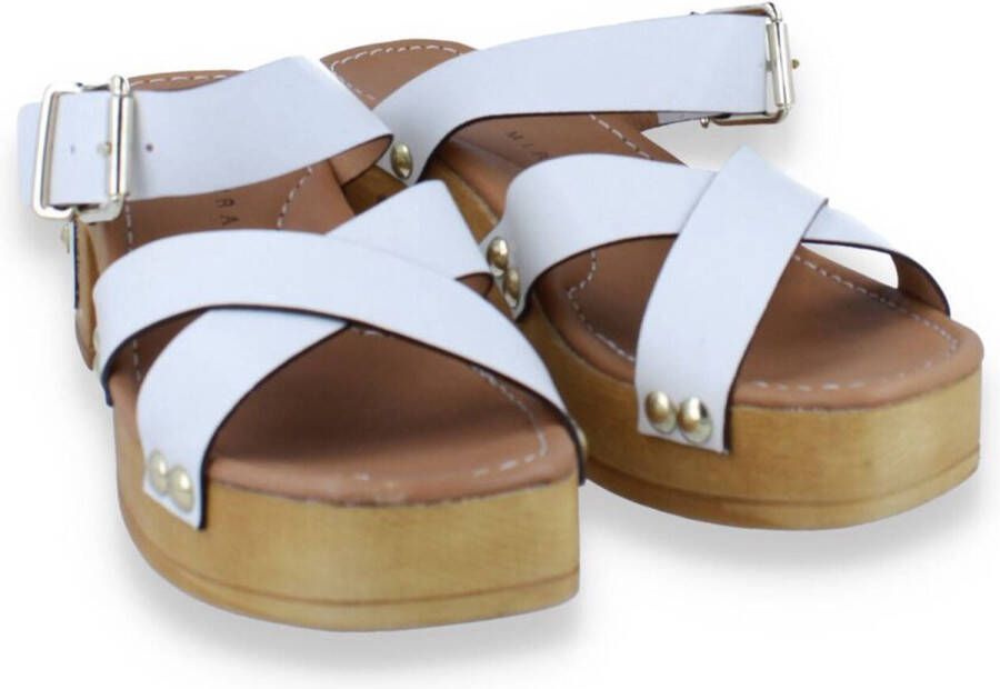 Pedro Miralles Dames Klomp Off White Wit