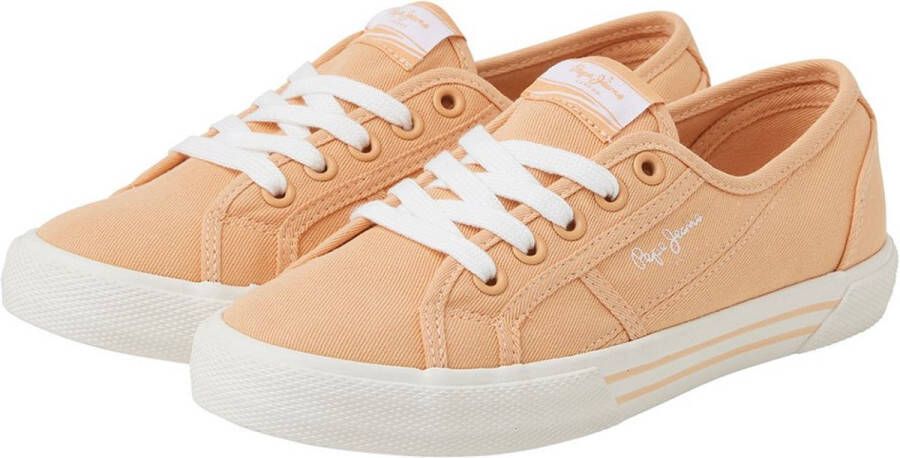 Pepe Jeans Brady Basic Lage Sneakers Oranje Vrouw