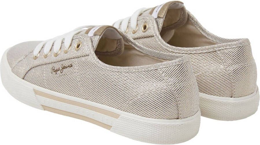 Pepe Jeans Brady Party Lage Sneakers Goud Vrouw