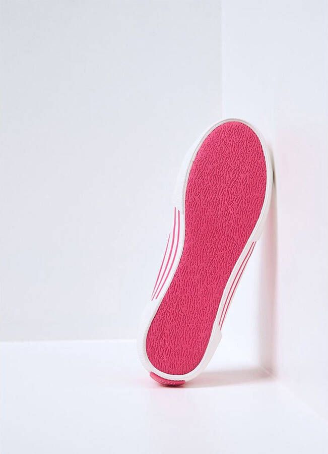 Pepe Jeans Gecombineerde Stoffen Sneakers Pink Dames - Foto 5