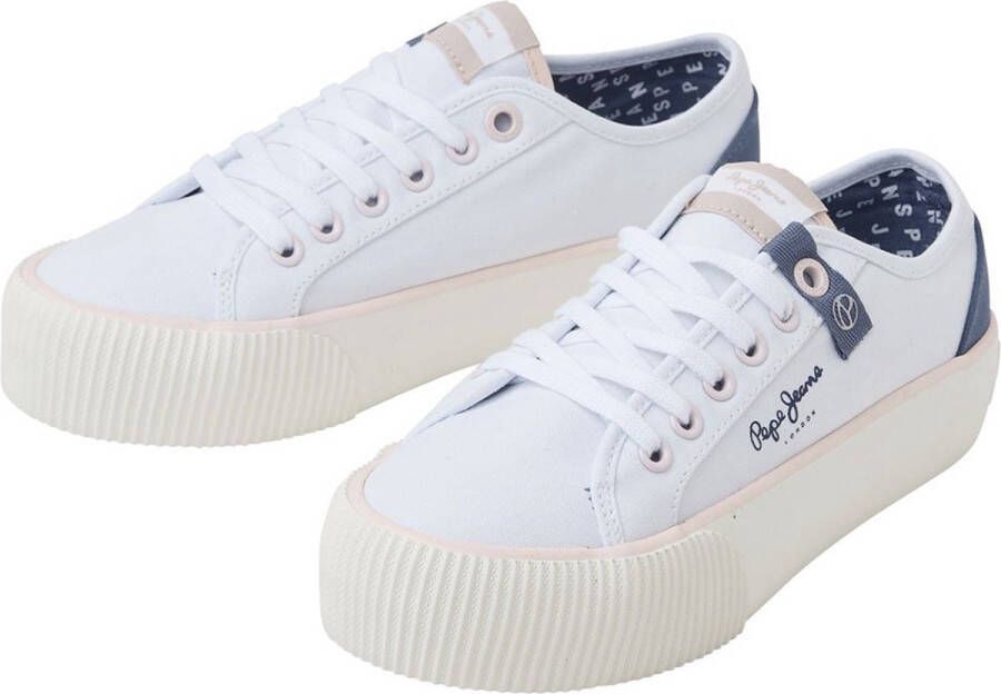 Pepe Jeans Ottis Sun Lage Sneakers Wit Vrouw