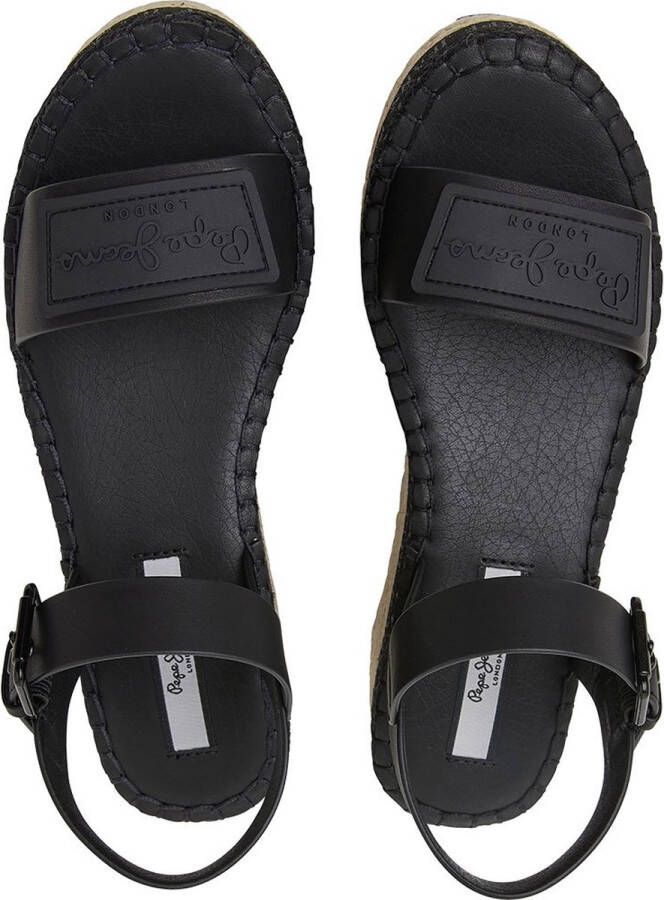 Pepe Jeans Witney Brand Sandalen Met Sleehak Zwart Vrouw
