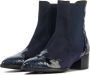 Pertini Chelsea boots Dames Laarzen Damesschoenen Suède Crocoprint 30961 croco sue Blauw - Thumbnail 6