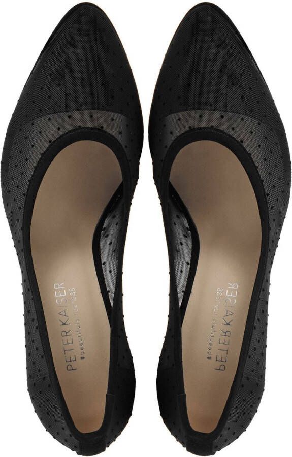 Peter Kaiser Pumps Stiletto Dames Damesschoenen Canvas Blokhak hoogte Caileen Zwart