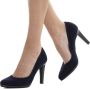 Peter Kaiser Pumps Stiletto Dames Damesschoenen Suède Naaldhak hoogte 10 cm 78911 Blauw - Thumbnail 8
