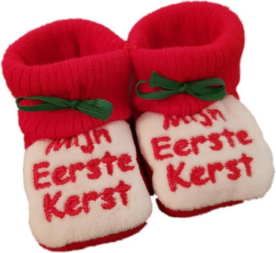 Slofjes Mijn eerste kerst (newborn)
